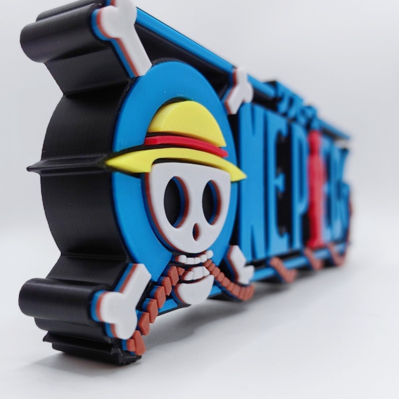 Action Figure Stand - حامل شعار ون بيس ثلاثي الأبعاد،